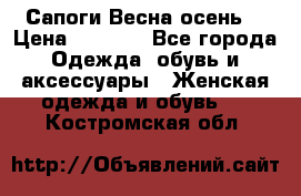 Сапоги Весна осень  › Цена ­ 1 700 - Все города Одежда, обувь и аксессуары » Женская одежда и обувь   . Костромская обл.